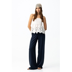 Pantalón wide leg azul oscuro, Portel - Imagen 1