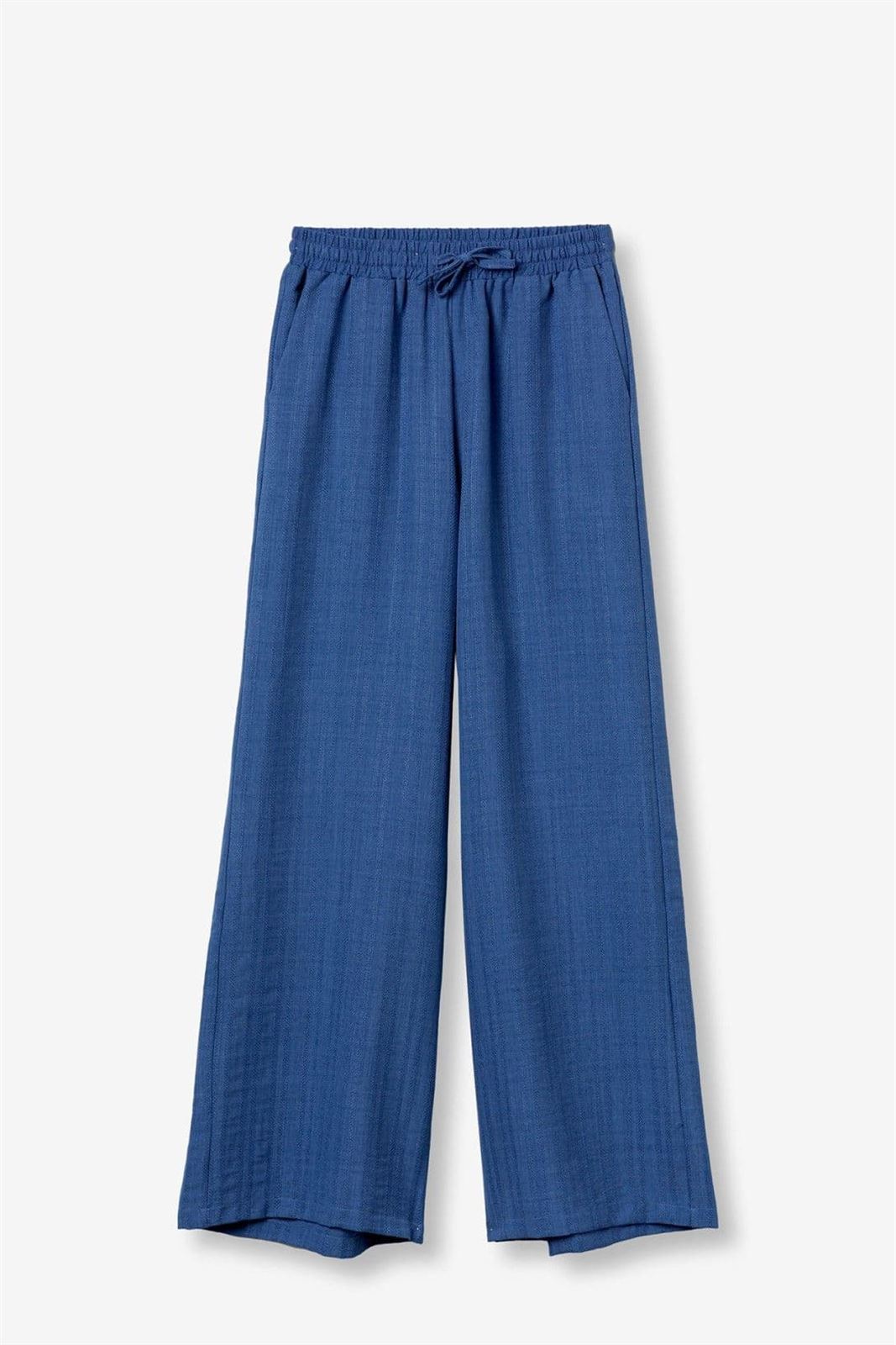 Pantalón wide leg azul, Turquesa - Imagen 1