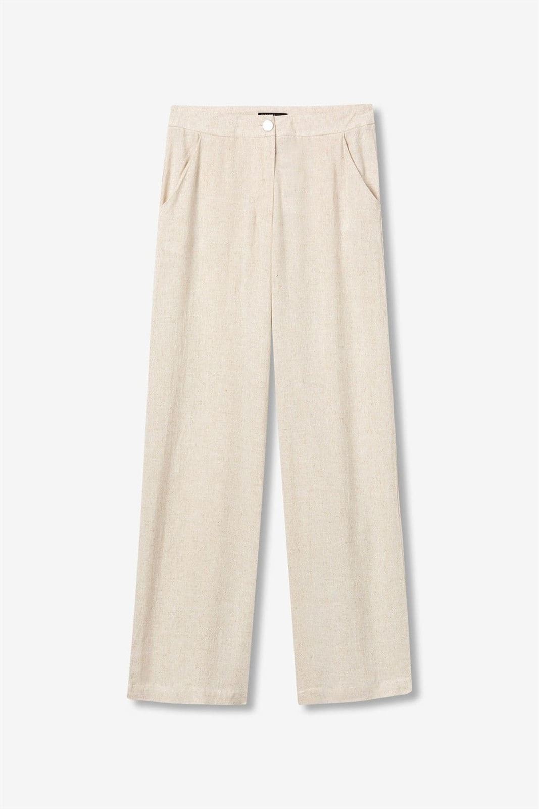 Pantalón wide leg beige, Portel - Imagen 5