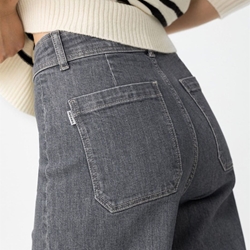Pantalón wide leg gris, Marine - Imagen 2
