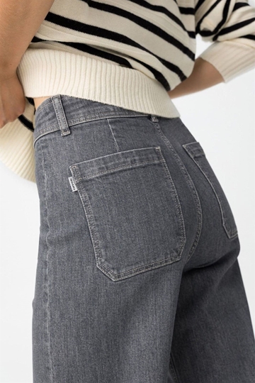 Pantalón wide leg gris, Marine - Imagen 2