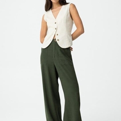Pantalones anchos de lino, Enzo - Imagen 1
