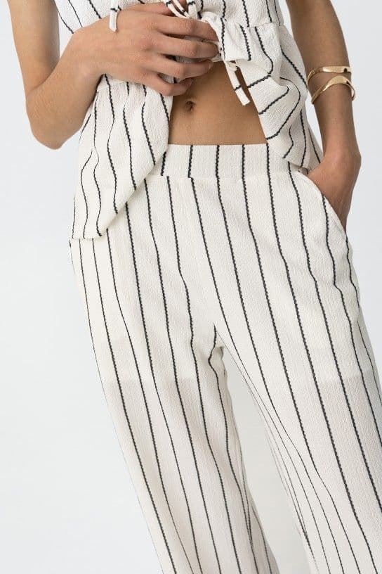 Pantalones anchos de rayas, Waffle - Imagen 2