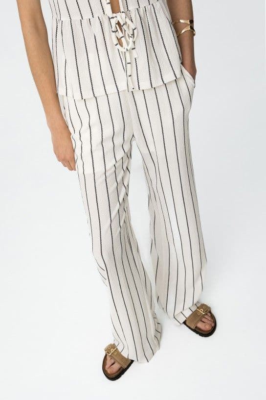 Pantalones anchos de rayas, Waffle - Imagen 3