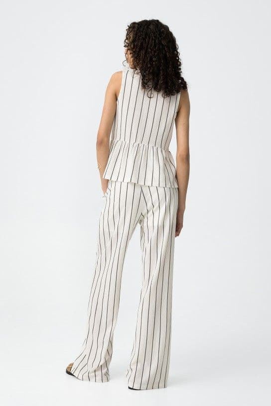 Pantalones anchos de rayas, Waffle - Imagen 4