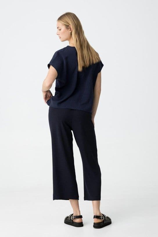 Pantalones culotte azul marino, Francesca - Imagen 3