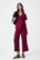 Pantalones fluidos de pierna ancha rojo fucsia, Francesca - Imagen 1