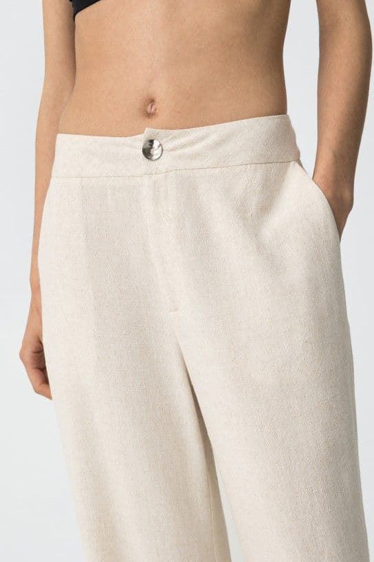 Pantalones fluidos lino, Portel - Imagen 6