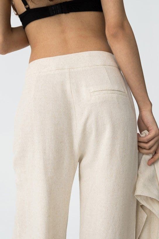 Pantalones fluidos lino, Portel - Imagen 7