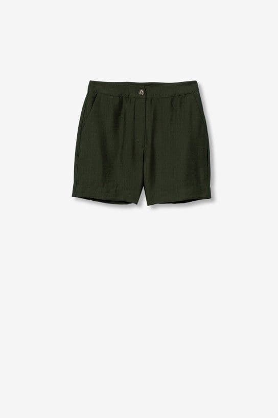 Pantalones verdes cortos clásicos de corte ajustado, Kim - Imagen 6