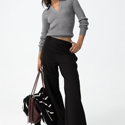 Pantalones Wide Leg con Presillas, Sammy - Imagen 1