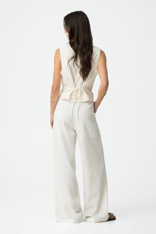 Pantalones Wide Leg de Algodón Texturizado, Colety - Imagen 5