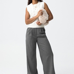 Pantalones wide leg, Granulado - Imagen 1