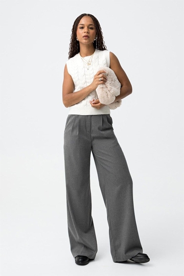 Pantalones wide leg, Granulado - Imagen 1