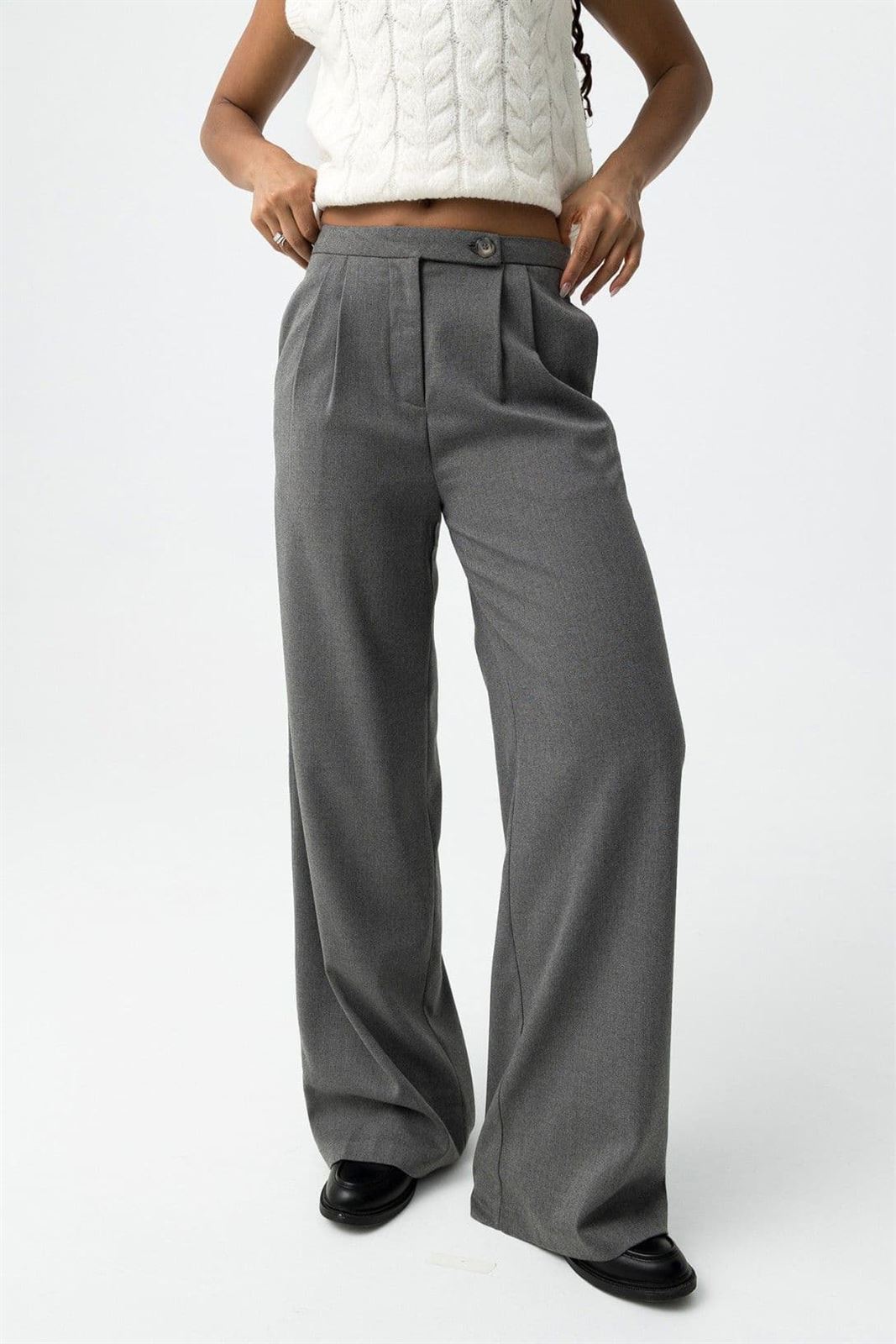 Pantalones wide leg, Granulado - Imagen 2