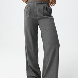 Pantalones wide leg, Granulado - Imagen 2