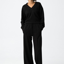 Pantalones Wide Leg Negro, Kenzina - Imagen 1