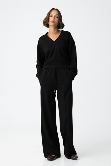 Pantalones Wide Leg Negro, Kenzina - Imagen 1