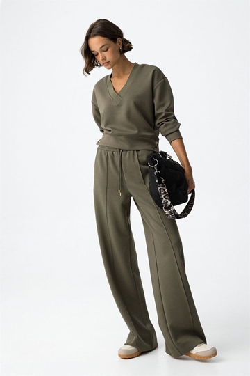 Pantalones Wide Leg Verde, Kenzina - Imagen 1