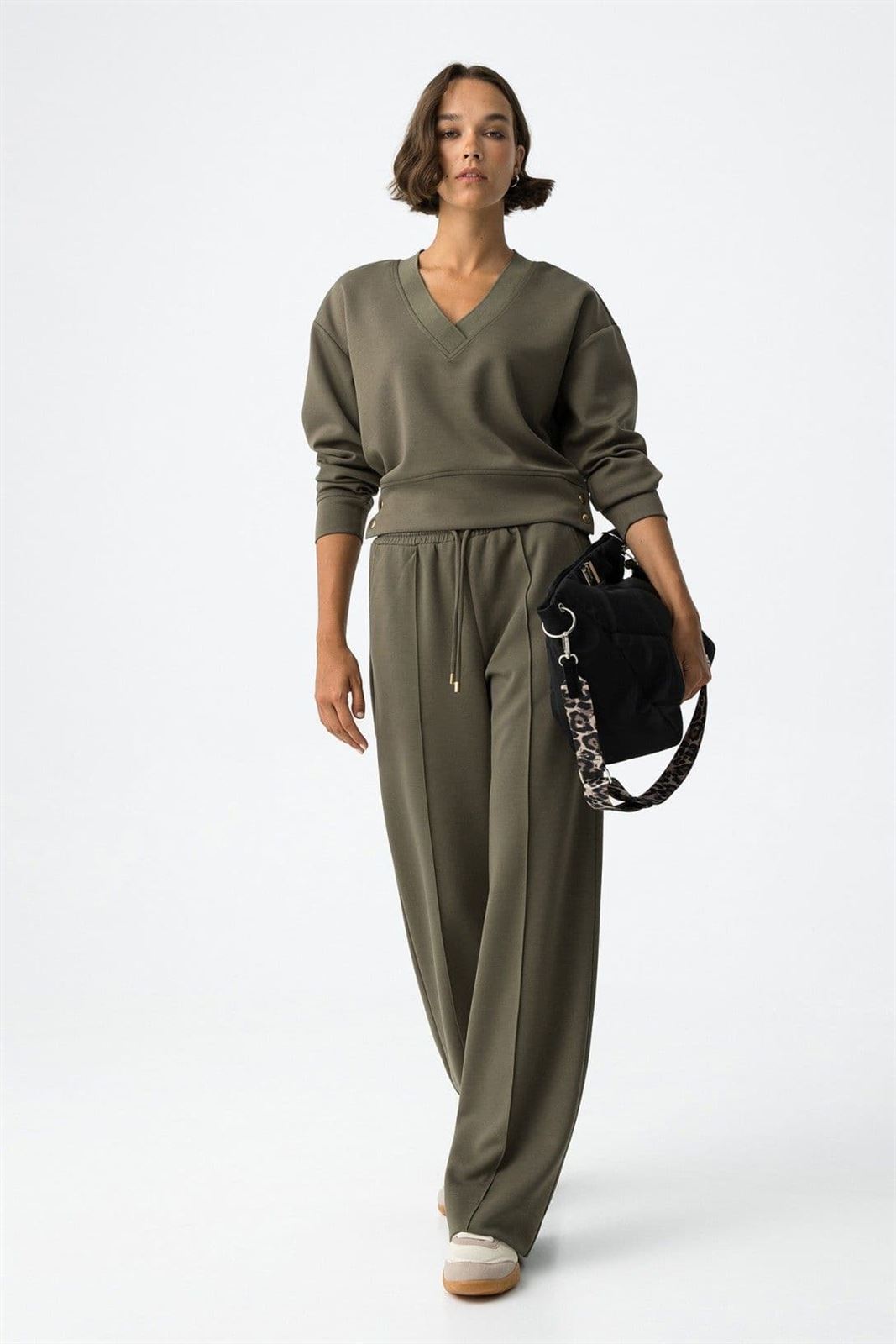 Pantalones Wide Leg Verde, Kenzina - Imagen 3