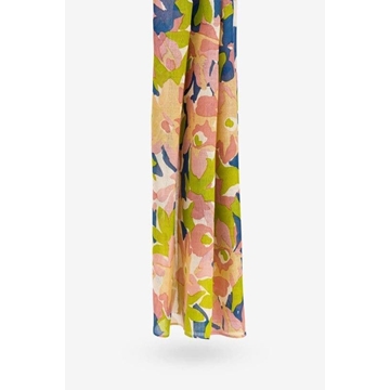 Pañuelo Efecto Lino con Diseño Floral - Imagen 1