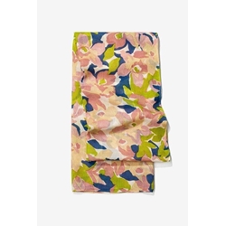 Pañuelo Efecto Lino con Diseño Floral - Imagen 2