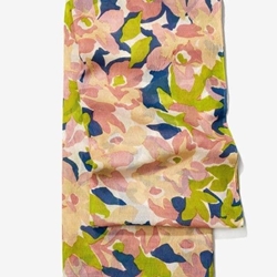 Pañuelo Efecto Lino con Diseño Floral - Imagen 2