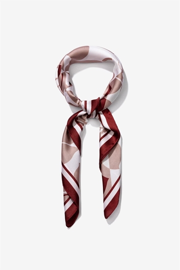 Pañuelo floral color vino - Imagen 1