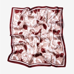 Pañuelo floral color vino - Imagen 2