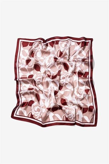 Pañuelo floral color vino - Imagen 2