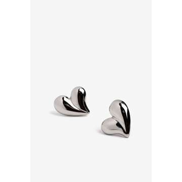 Pendiente corazon plateado - Imagen 2