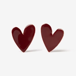 Pendientes corazones rojos - Imagen 1