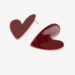 Pendientes corazones rojos - Imagen 2