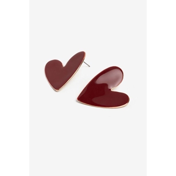Pendientes corazones rojos - Imagen 2