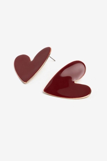 Pendientes corazones rojos - Imagen 2