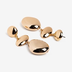 Pendientes dorados largos - Imagen 2
