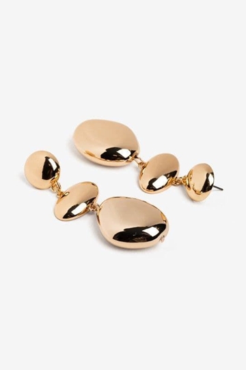 Pendientes dorados largos - Imagen 2