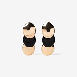 Pendientes dorados y negros - Imagen 1