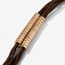 Pulsera combinada efecto cuero - Imagen 2