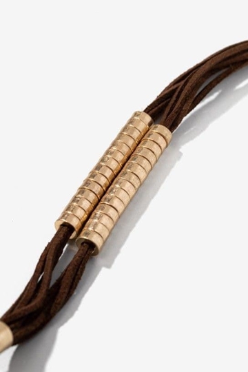 Pulsera combinada efecto cuero - Imagen 2