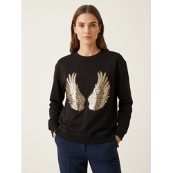 Sudadera Ávila con alas de lentejuelas Lylu - negro - Imagen 1