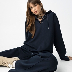 Sudadera azul cordones, Luca - Imagen 1