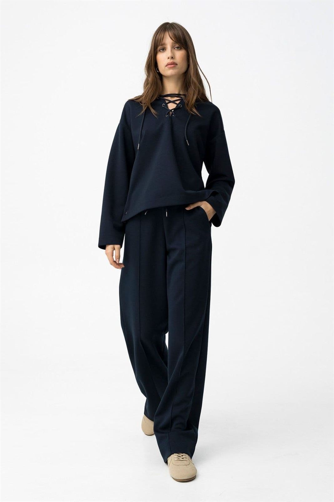 Sudadera azul cordones, Luca - Imagen 4