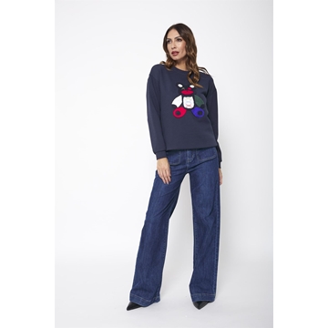 Sudadera Barcelona con oso bordado Lylu - azul marino - Imagen 2