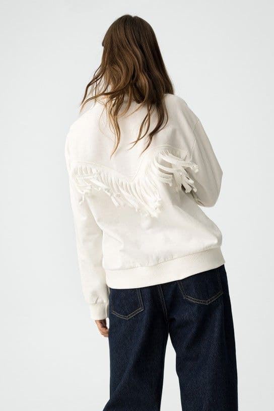 Sudadera Bordada con Flecos, Wester - Imagen 1