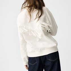 Sudadera Bordada con Flecos, Wester - Imagen 1