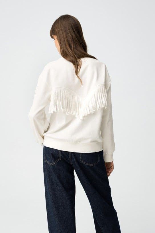 Sudadera Bordada con Flecos, Wester - Imagen 5