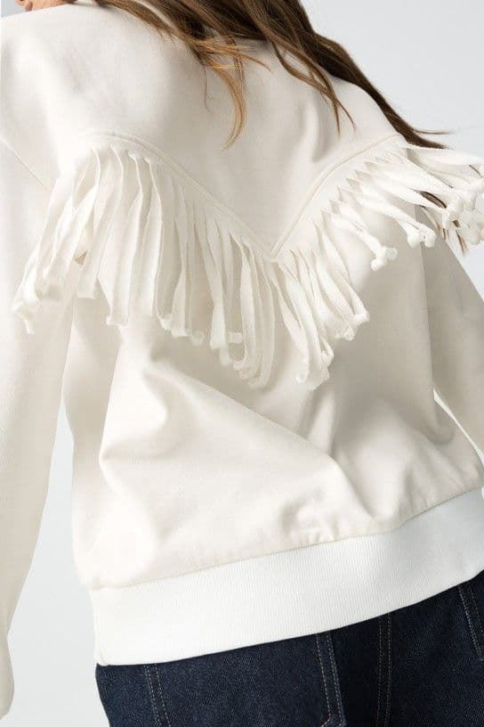 Sudadera Bordada con Flecos, Wester - Imagen 7