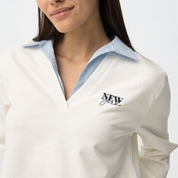 Sudadera combinada cuello camisa, Nate - Imagen 2