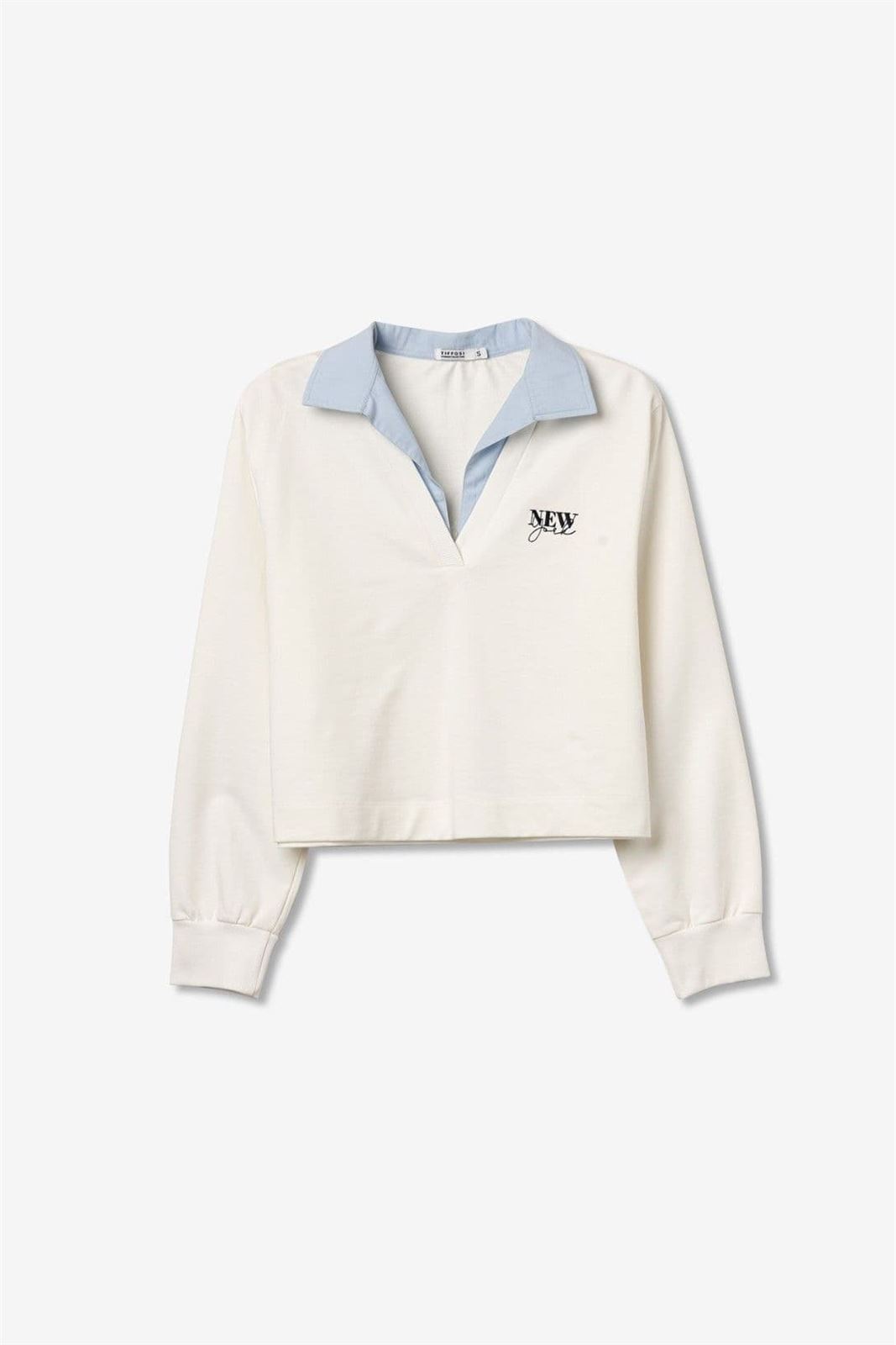 Sudadera combinada cuello camisa, Nate - Imagen 5